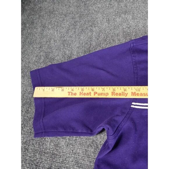 TCU Horned Frogs Polo Men Sz L Antigua Purple‎ Embroidered Casual Sportswear - Picture 4 of 7